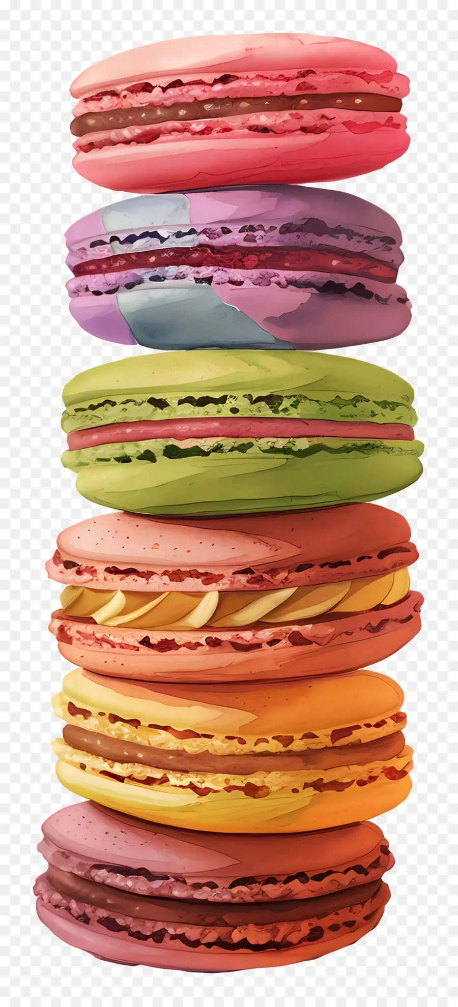 Pila De Macarrones，Macarrones PNG