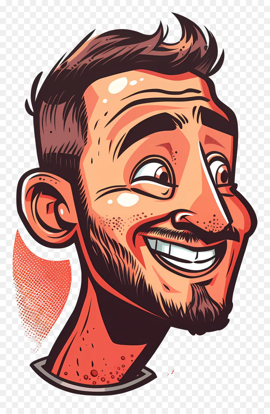 Cabeza De Hombre Sonriente，Hombre De Dibujos Animados PNG