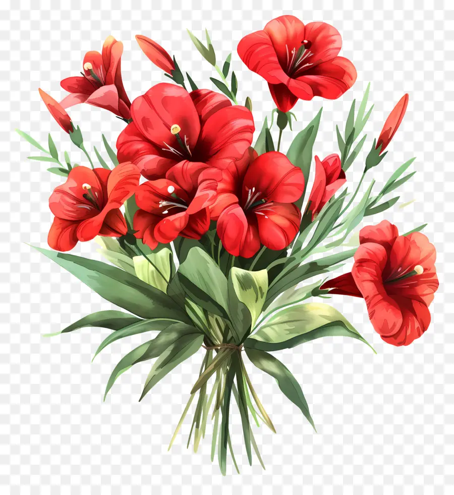 Ramo De Flores，Flores Rojas PNG