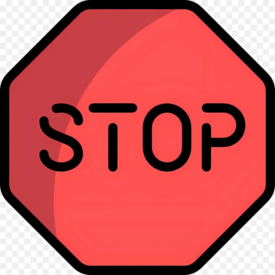 Señal De Stop，Rojo PNG