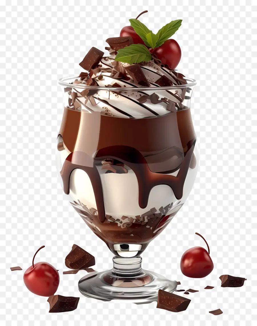 Parfait De Chocolate，Helado De Chocolate PNG