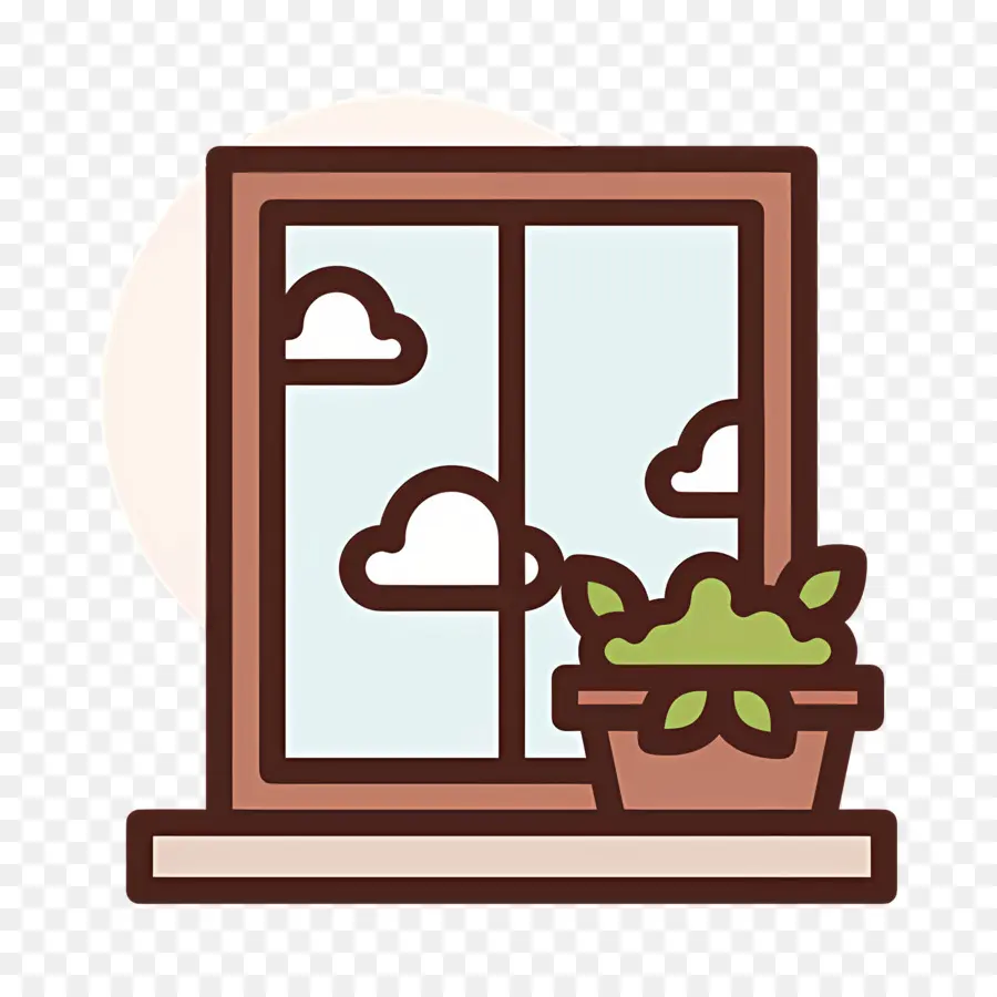 Planta De Ventana，Ventana Con Planta PNG