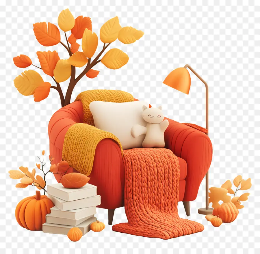 Otoño Acogedor，Sillón Acogedor PNG