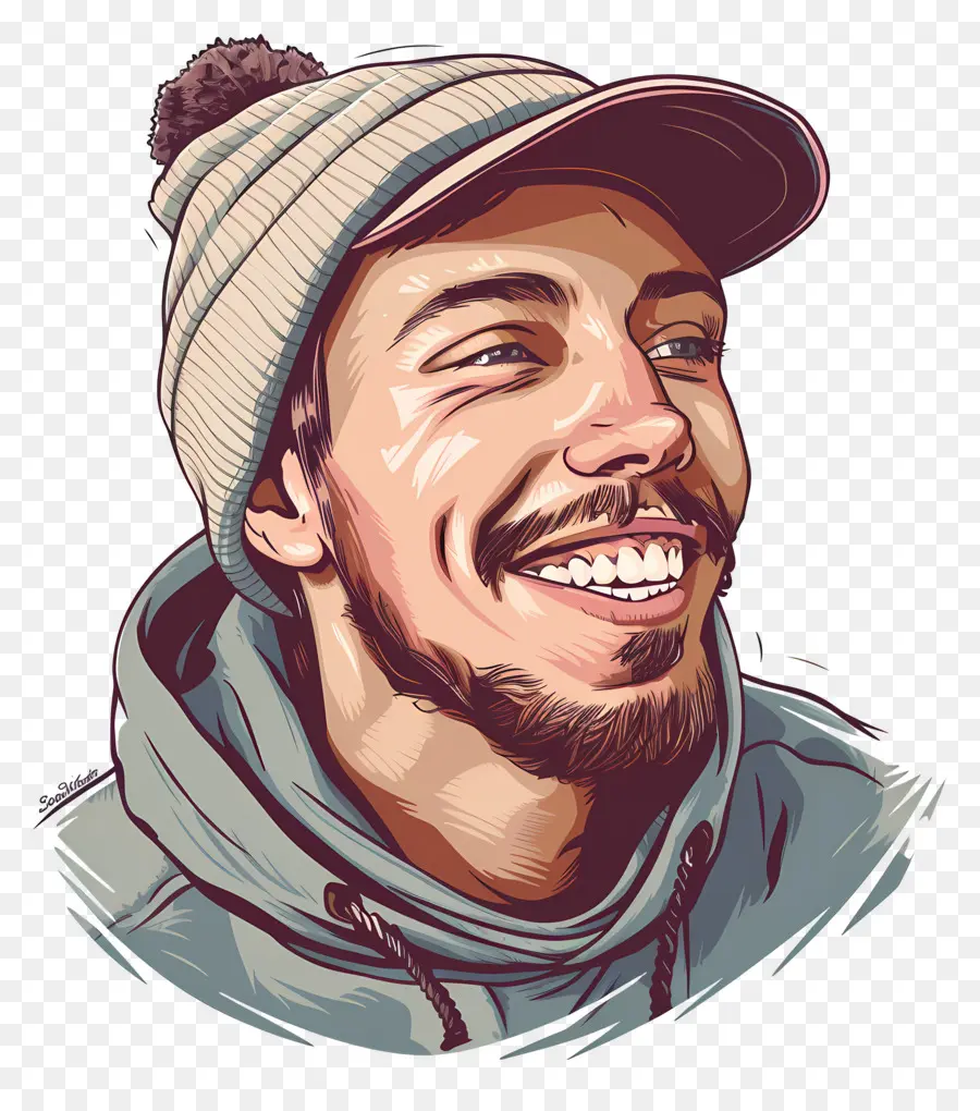 Cabeza De Hombre Sonriente，Hombre PNG