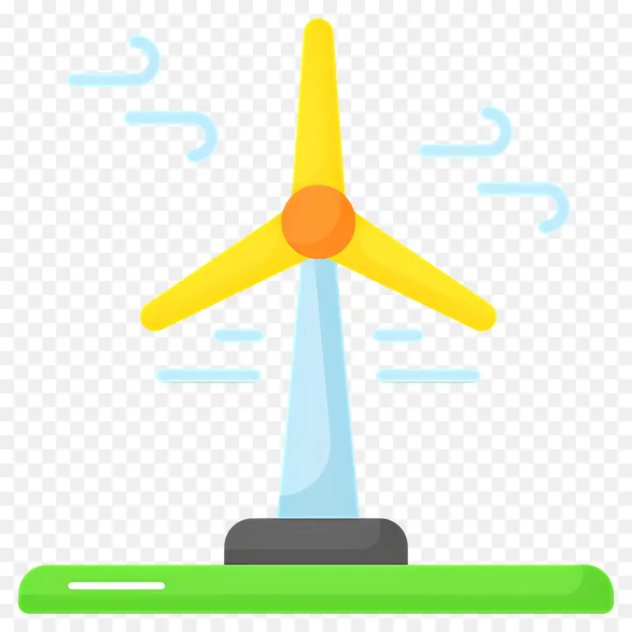 Plantas De Energía Eólica，Turbina De Viento Amarilla PNG