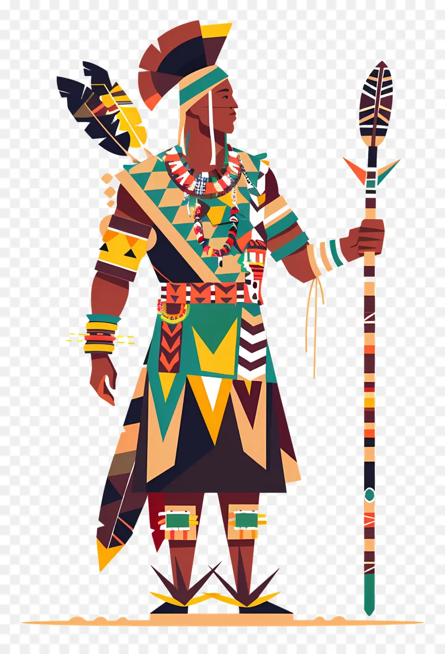 Guerrero Tribal，Guerrero Colorido PNG