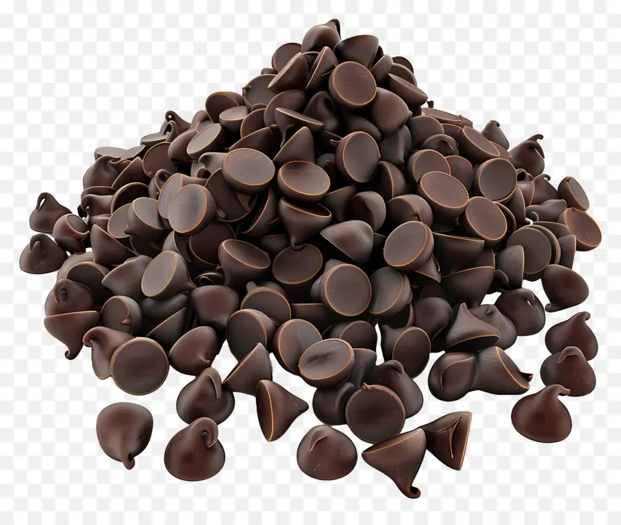 Chispas De Chocolate，Oscuro PNG