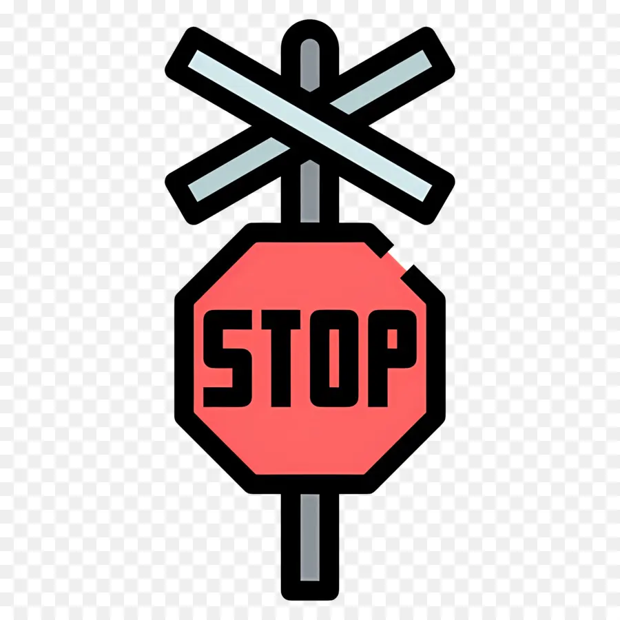 Señal De Stop，Ferrocarril PNG