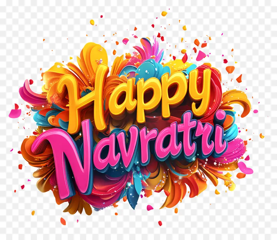 Feliz Navratri，Texto Feliz De Navratri PNG