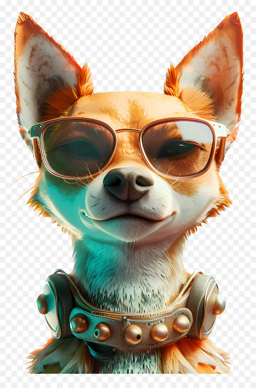 Perro，Zorro Con Gafas De Sol PNG