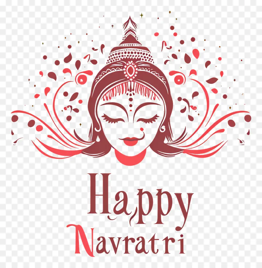 Feliz Navratri，Texto Feliz De Navratri PNG