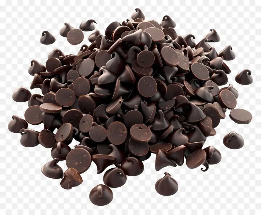 Chispas De Chocolate，Oscuro PNG