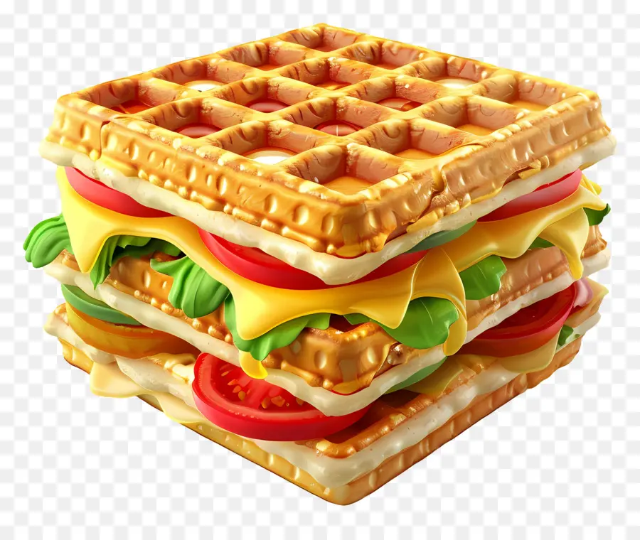 Sándwich De Gofres，Gofre PNG