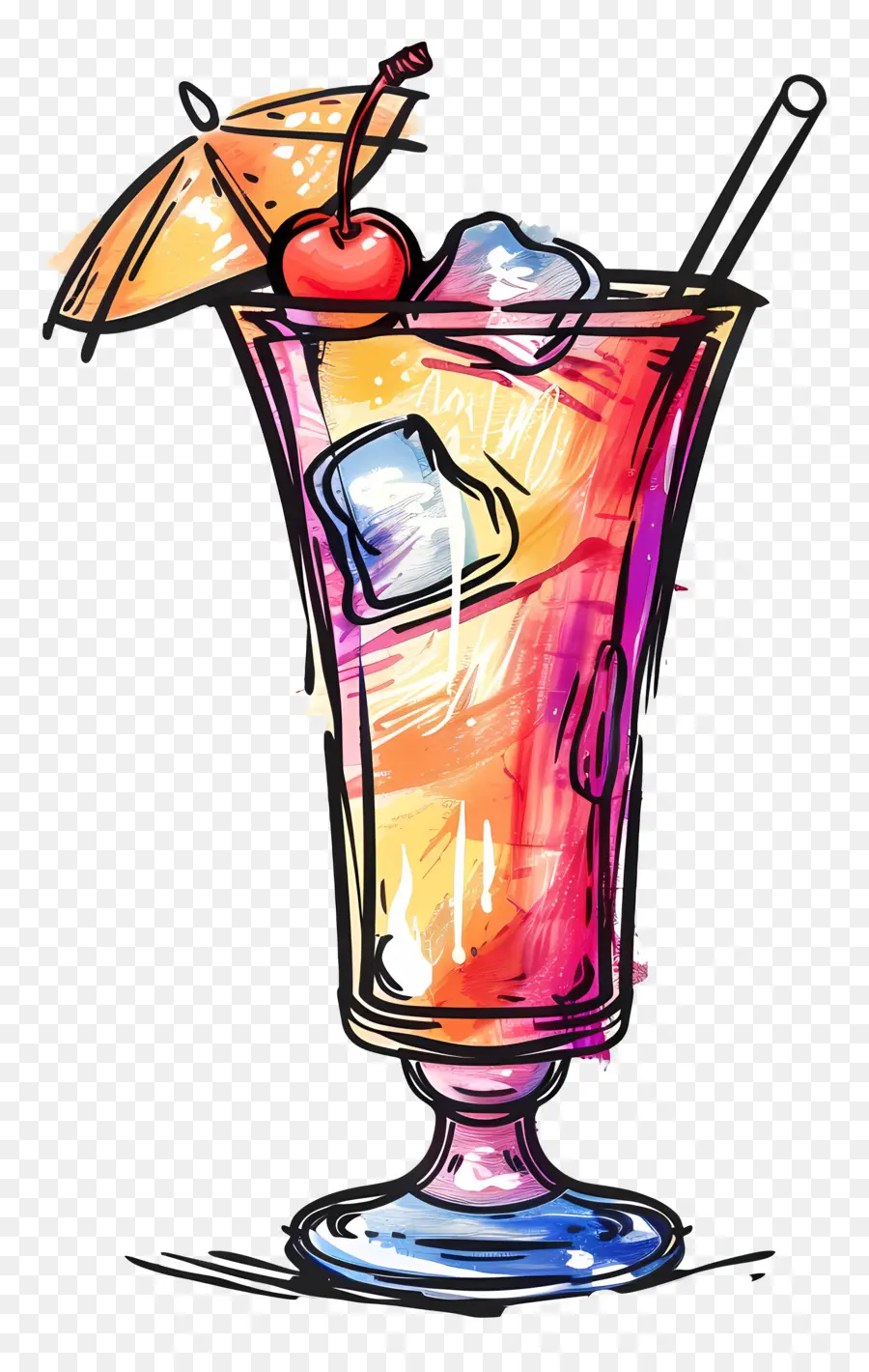 Cóctel Alcohólico Tropical，Cóctel Rosa PNG