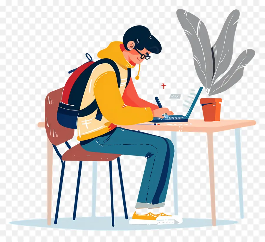 Niño Haciendo La Tarea，Persona Trabajando PNG