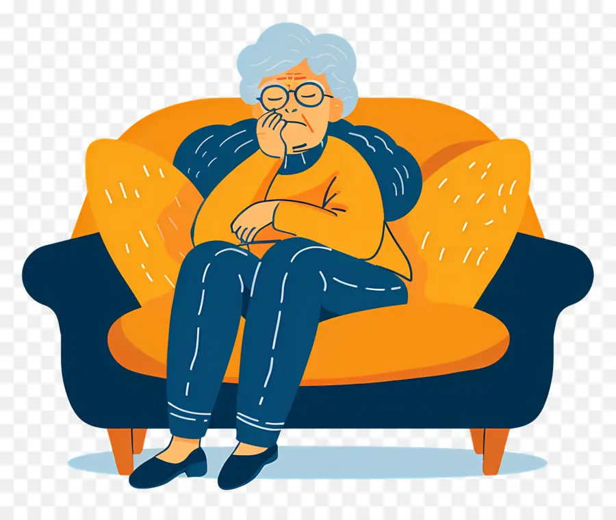 Anciana Cansada，Mujer Anciana PNG