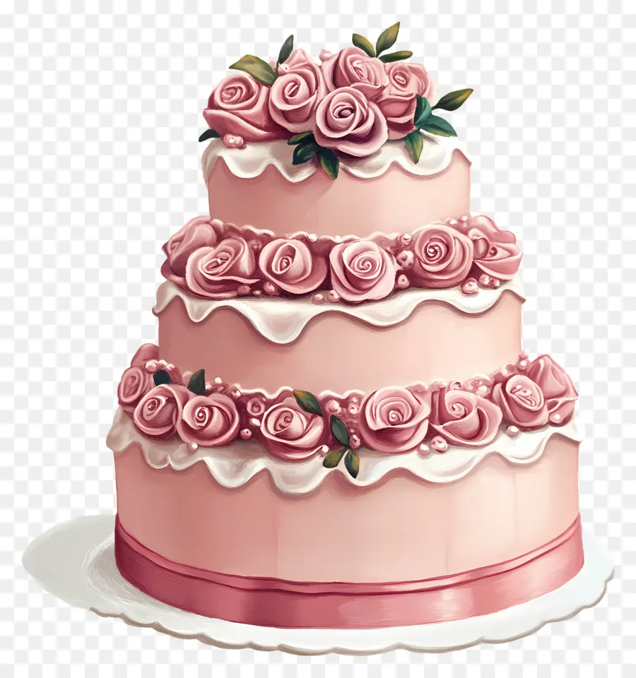 Decoración De Pasteles，Pastel Rosa PNG