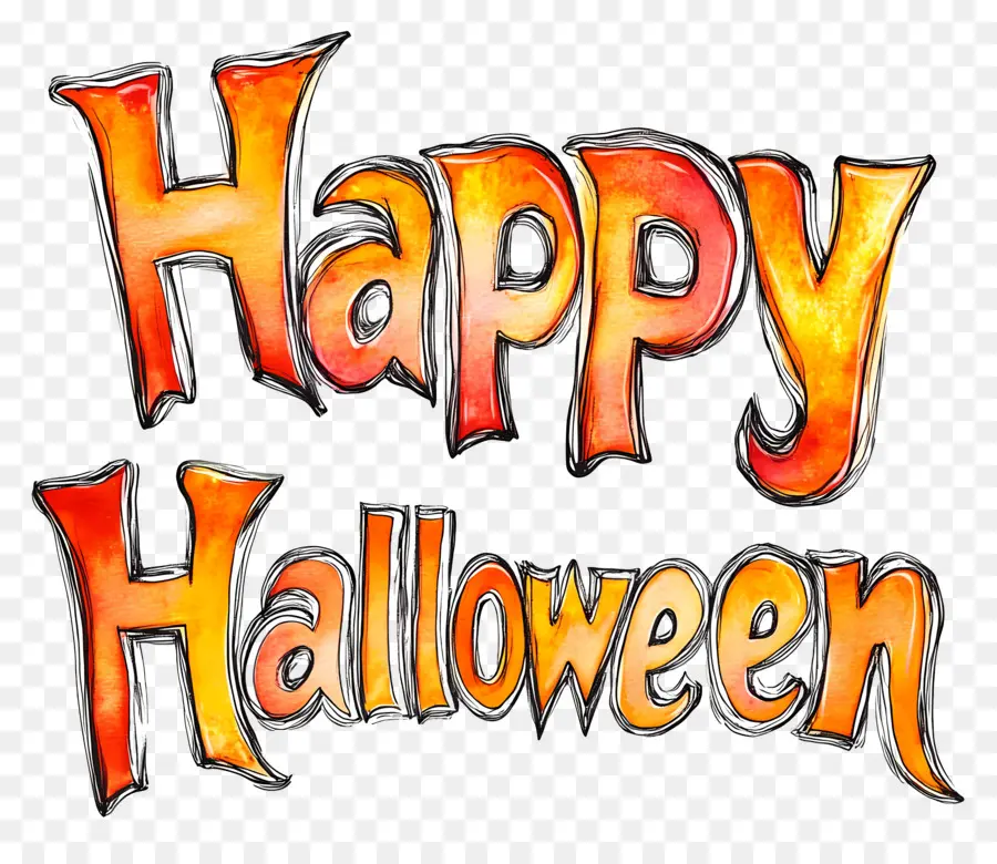 Feliz Halloween，Texto De Feliz Halloween PNG