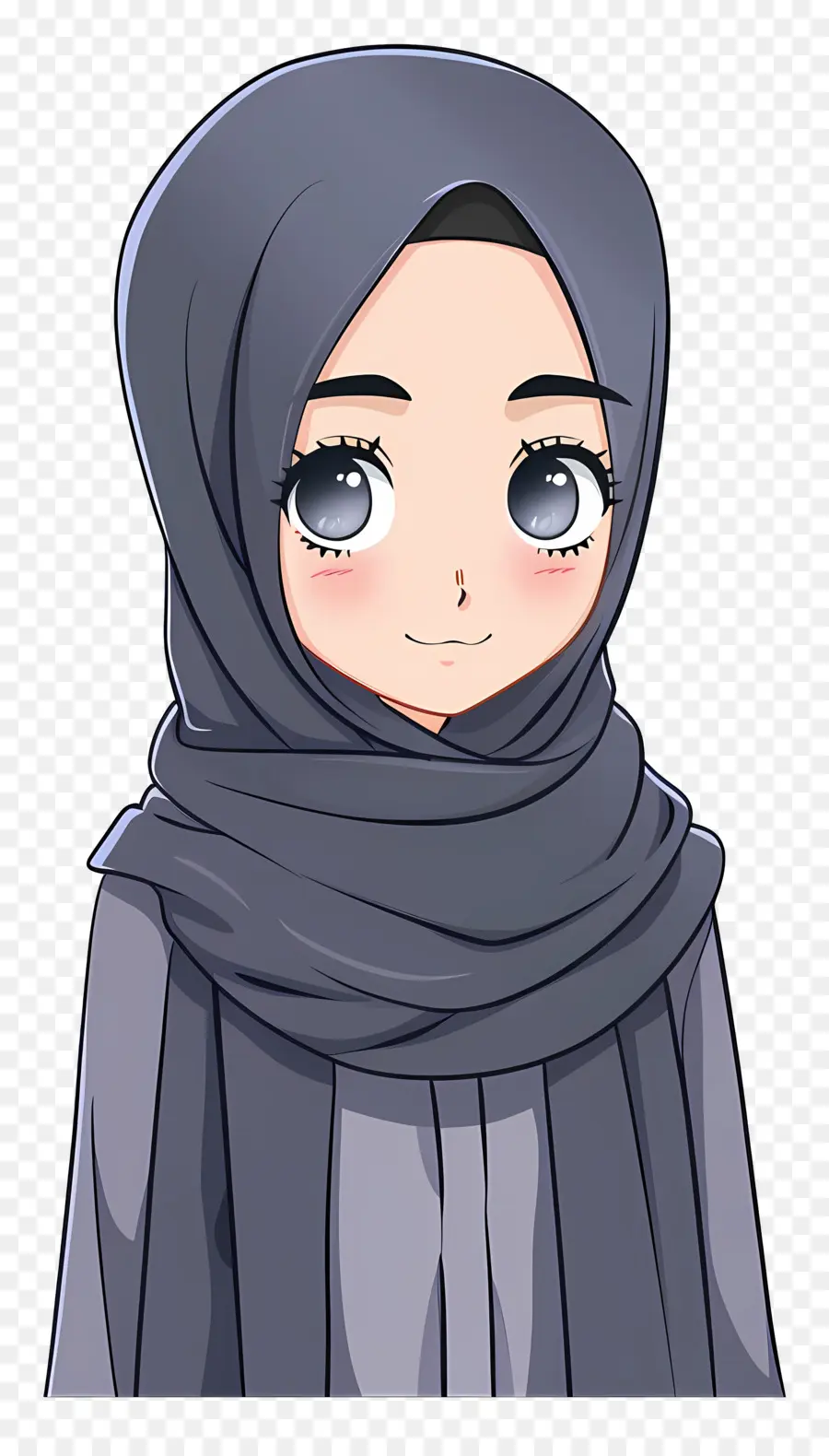 Chica Hijab De Dibujos Animados，Chica En Hijab PNG