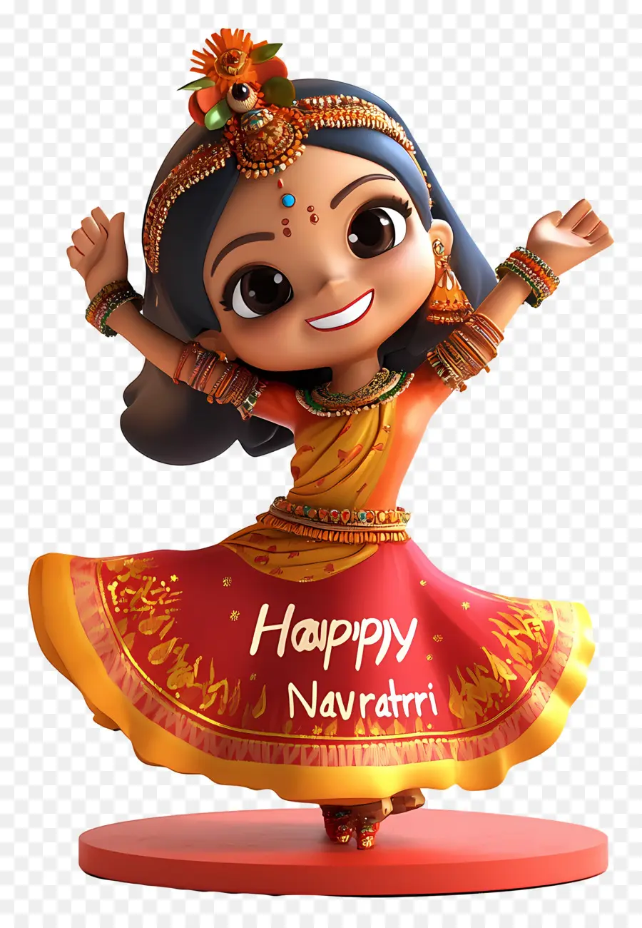 Feliz Navratri，Chica Navratri PNG