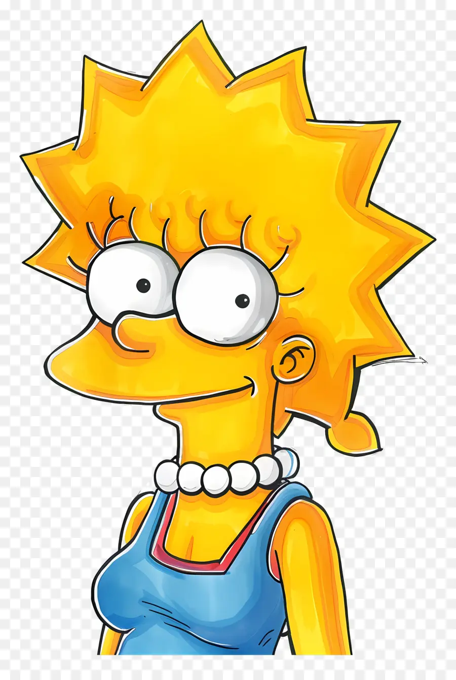 Lisa Simpson，Niña De Dibujos Animados PNG