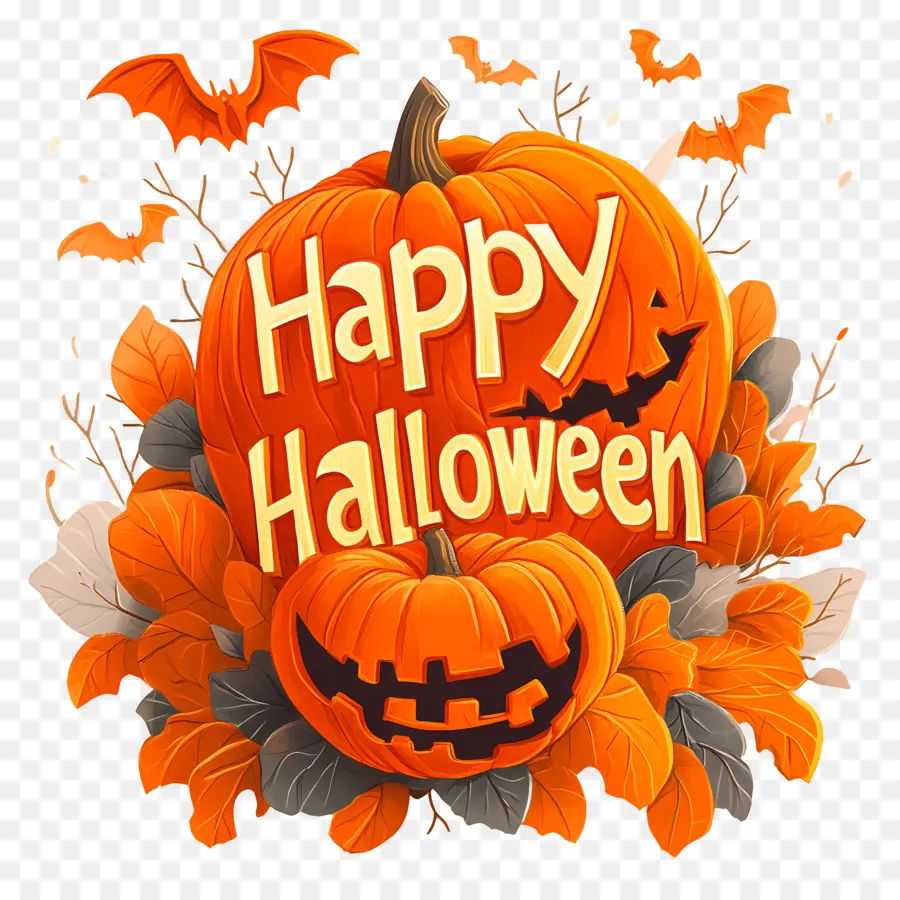 Feliz Halloween，Calabazas PNG