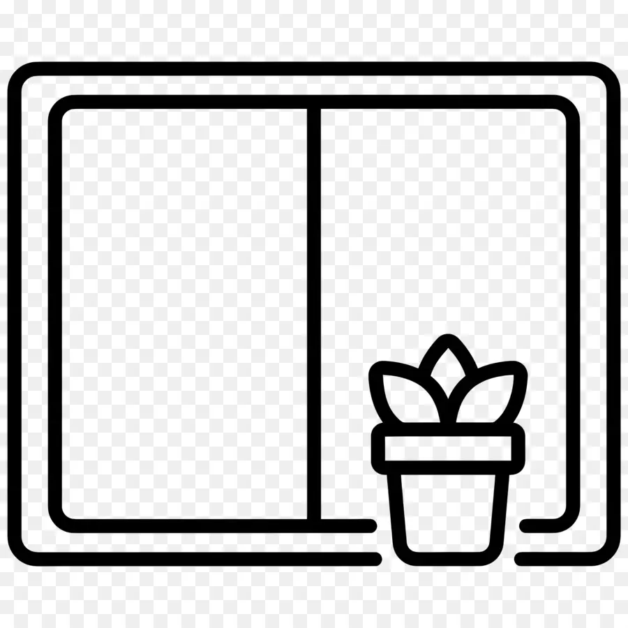 Planta De Ventana，Ventana Con Planta PNG