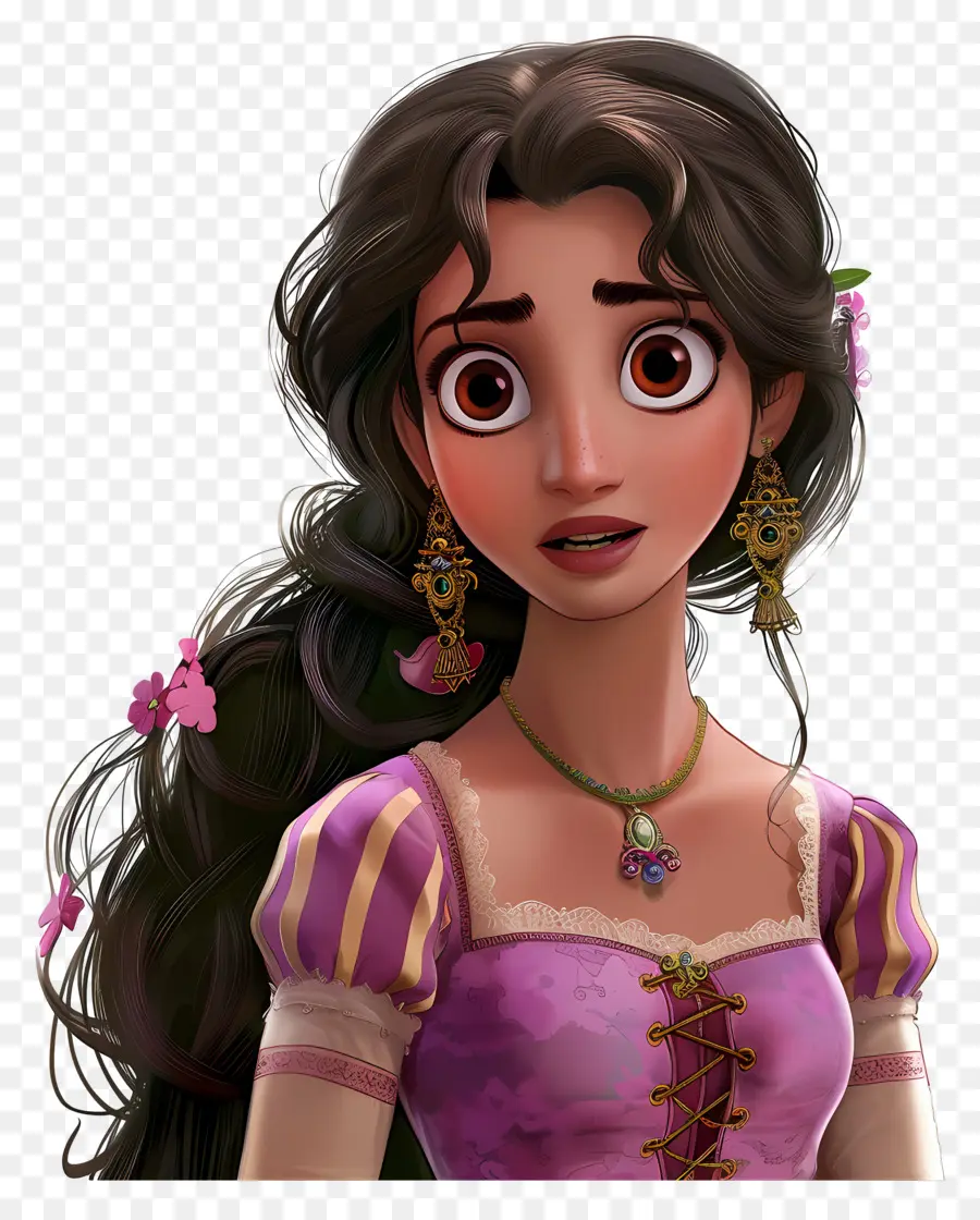 Princesa Rapunzel，Chica PNG