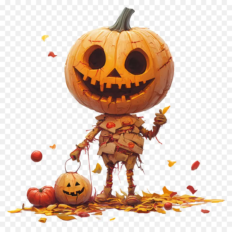 Feliz Halloween，Personaje De Calabaza PNG