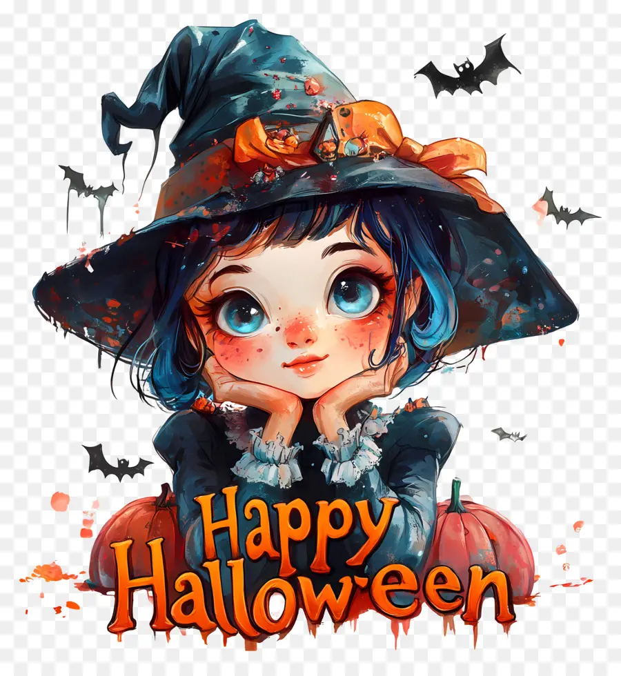 Feliz Halloween，Chica De Halloween PNG