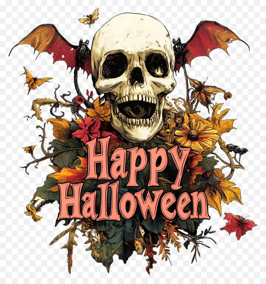 Feliz Halloween，Cráneo PNG