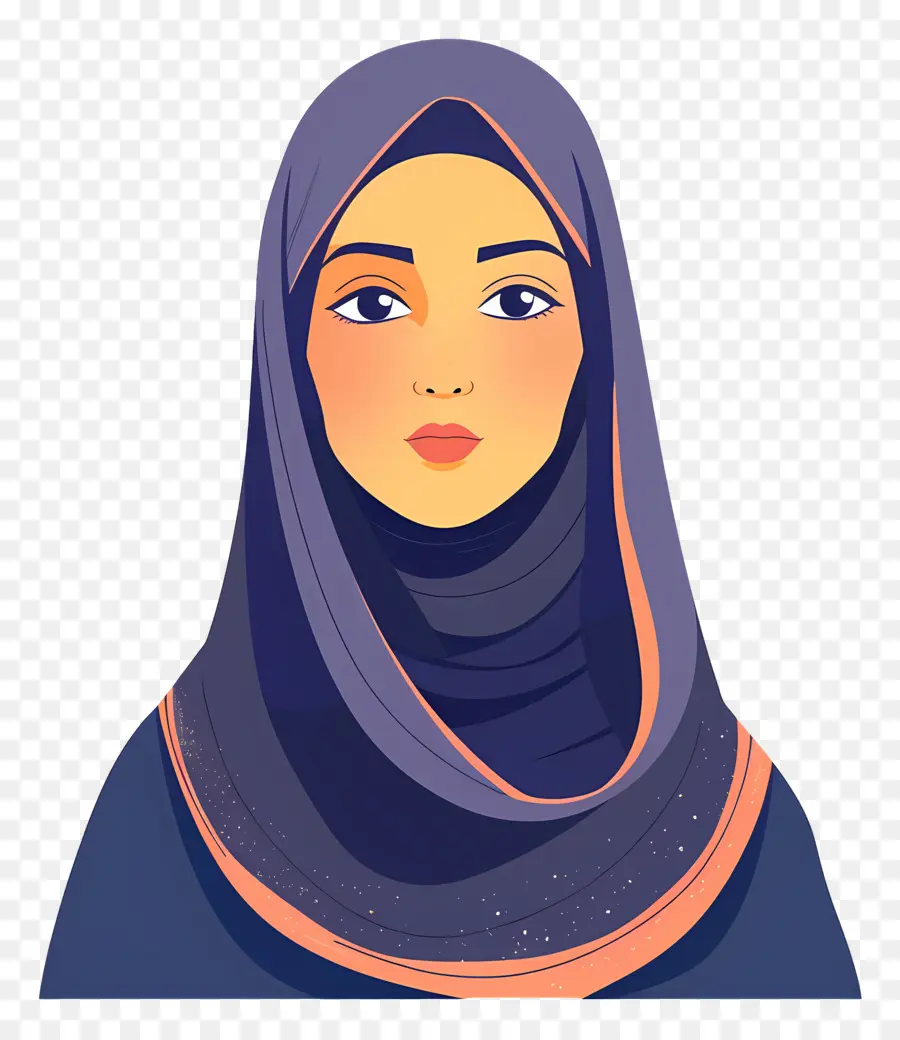 Chica Hijab De Dibujos Animados，Mujer En Hijab PNG