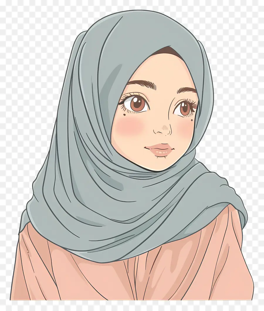 Linda Chica Hijab，Mujer En Hijab PNG