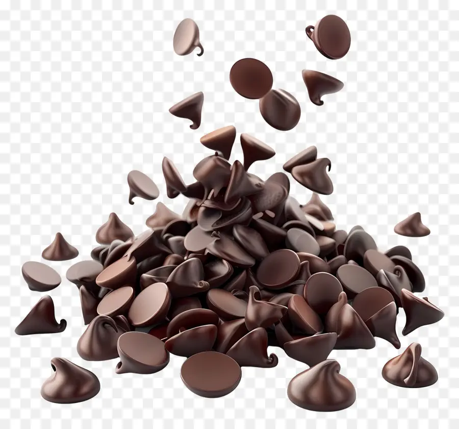 Chispas De Chocolate，Oscuro PNG