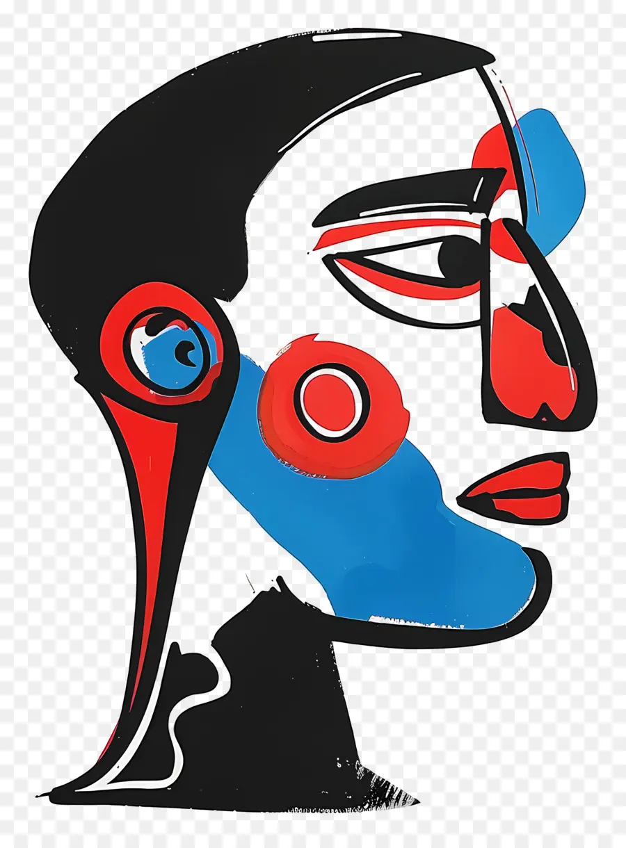 Hombre Pensante，Cara Abstracta PNG