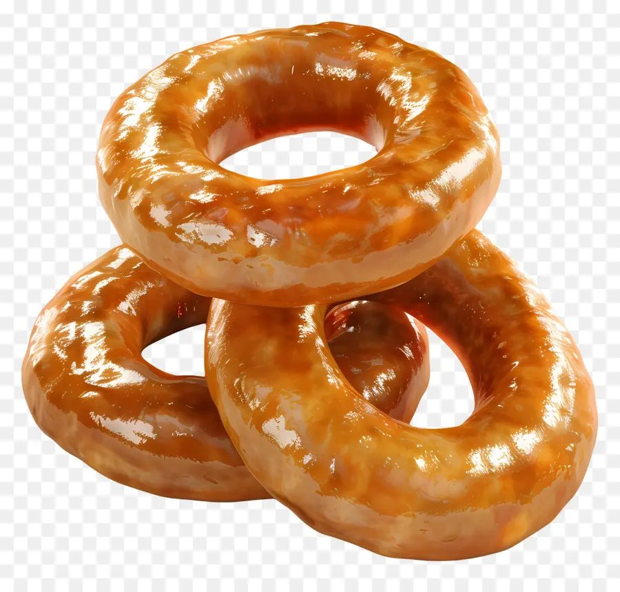 Aros De Cebolla，Donas Glaseadas PNG