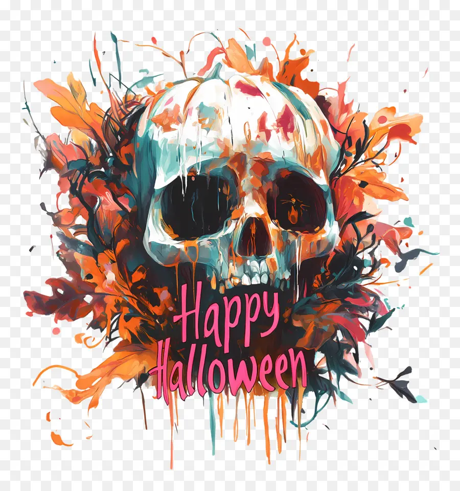 Feliz Halloween，Cráneo PNG