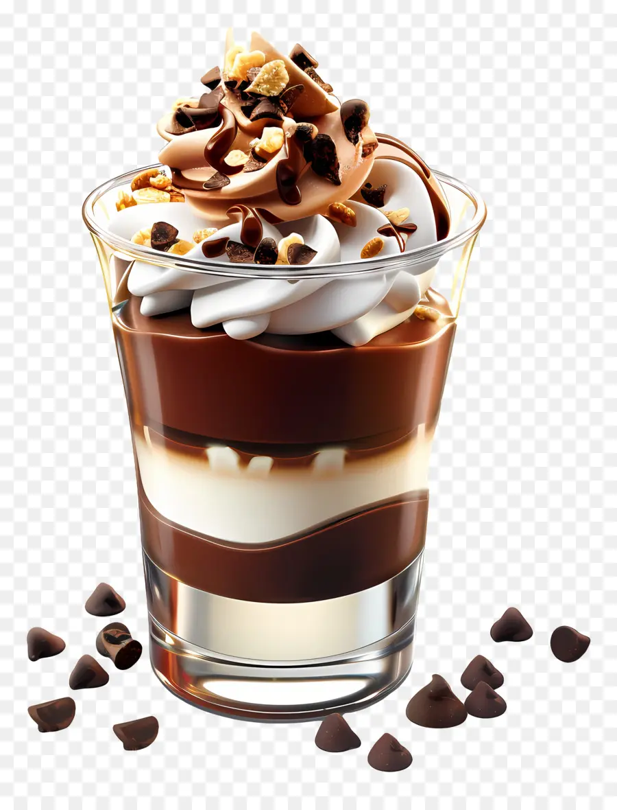 Parfait De Chocolate，Batido De Chocolate PNG