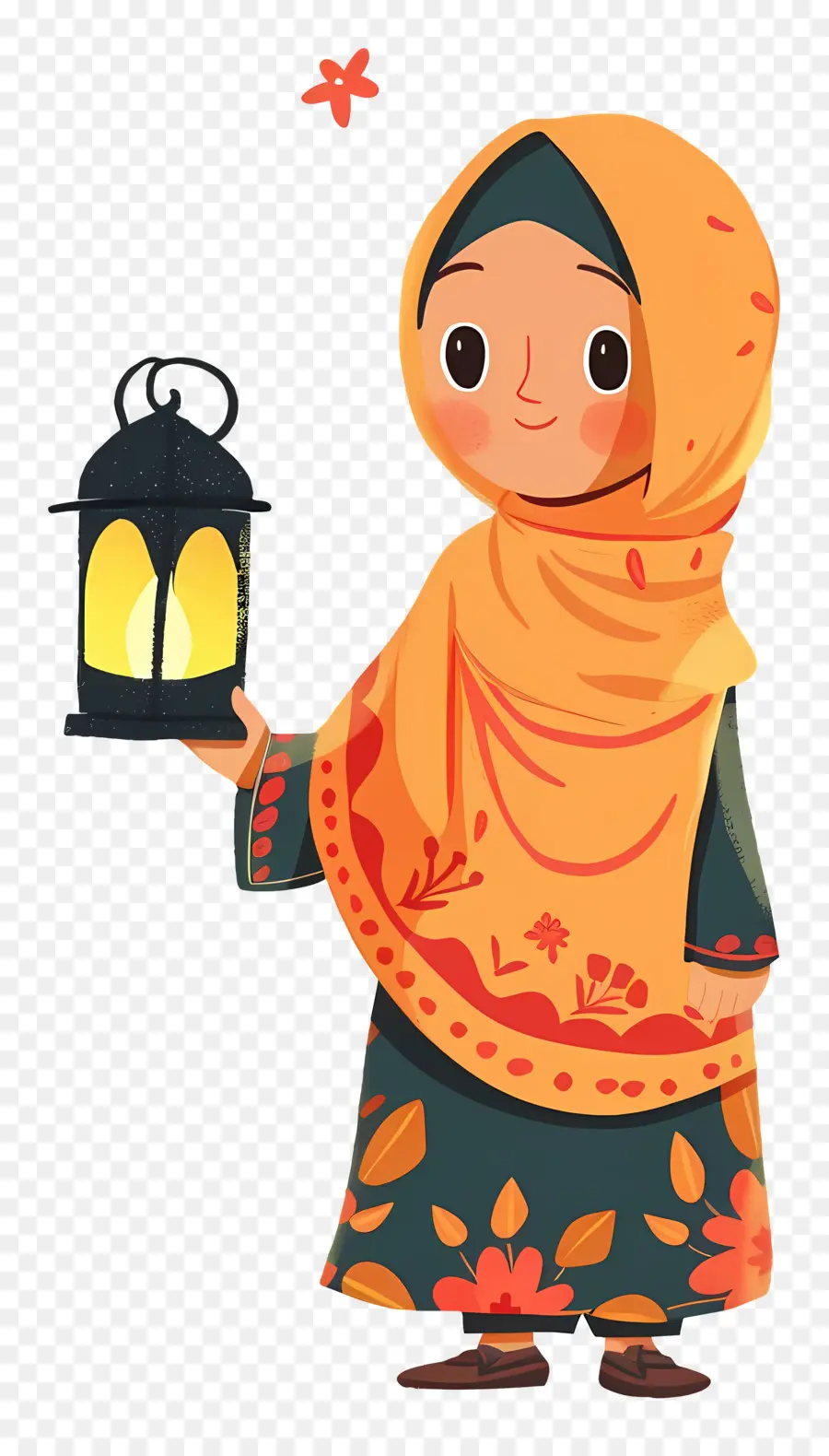 Hijab Niña Tenencia Linterna，Chica Con Linterna PNG