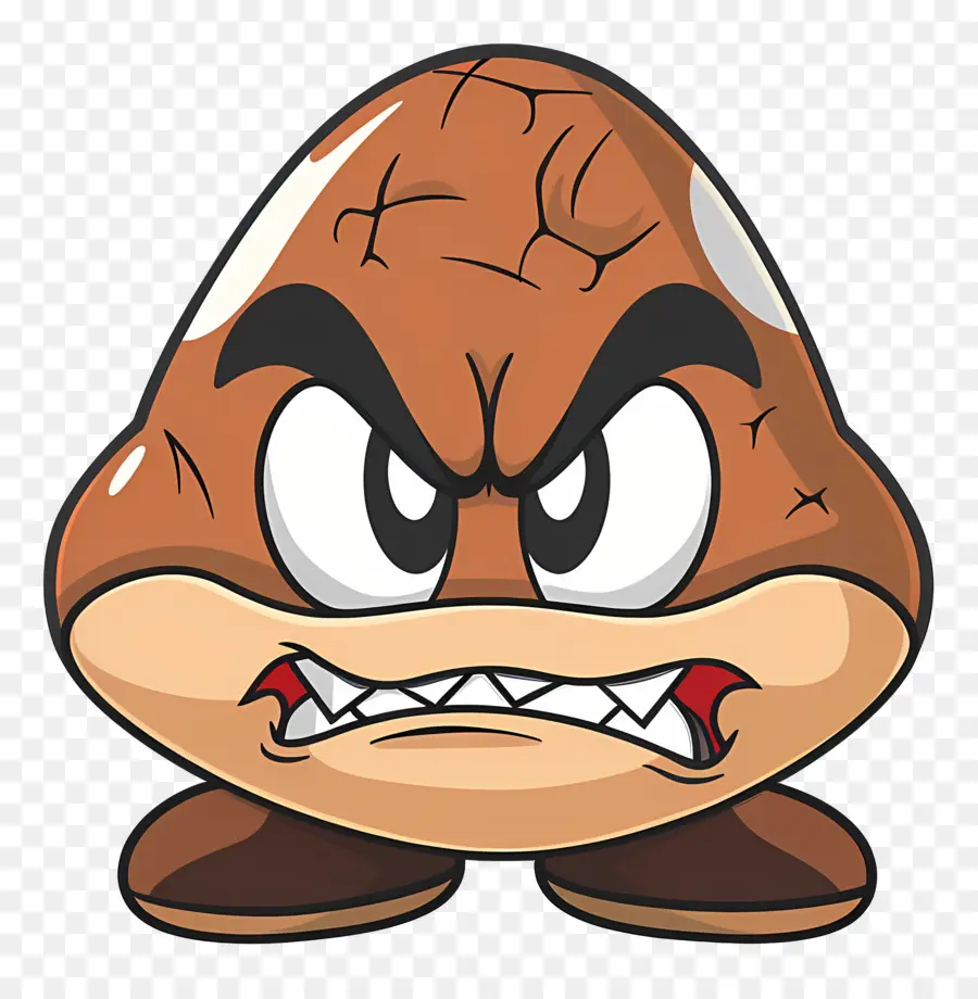 Goomba，Hongo Enojado PNG