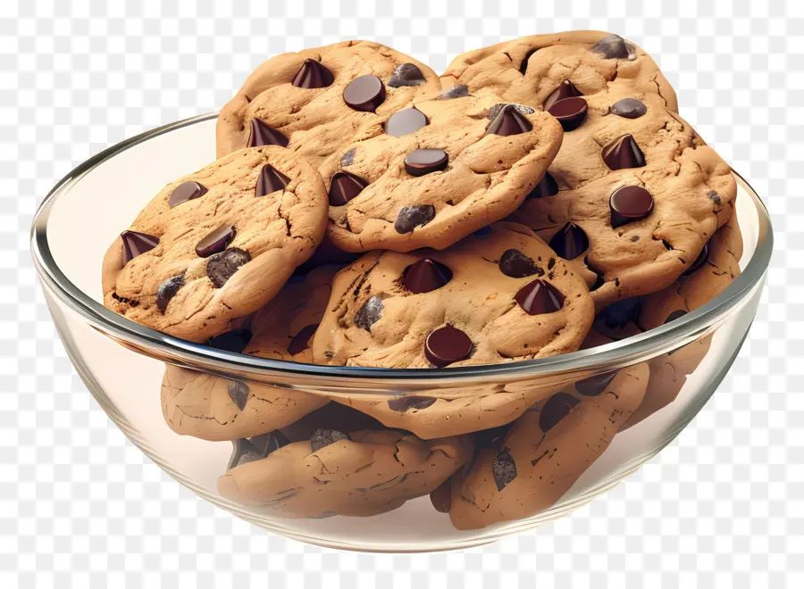 Galletas Con Chispas De Chocolate，Bol PNG