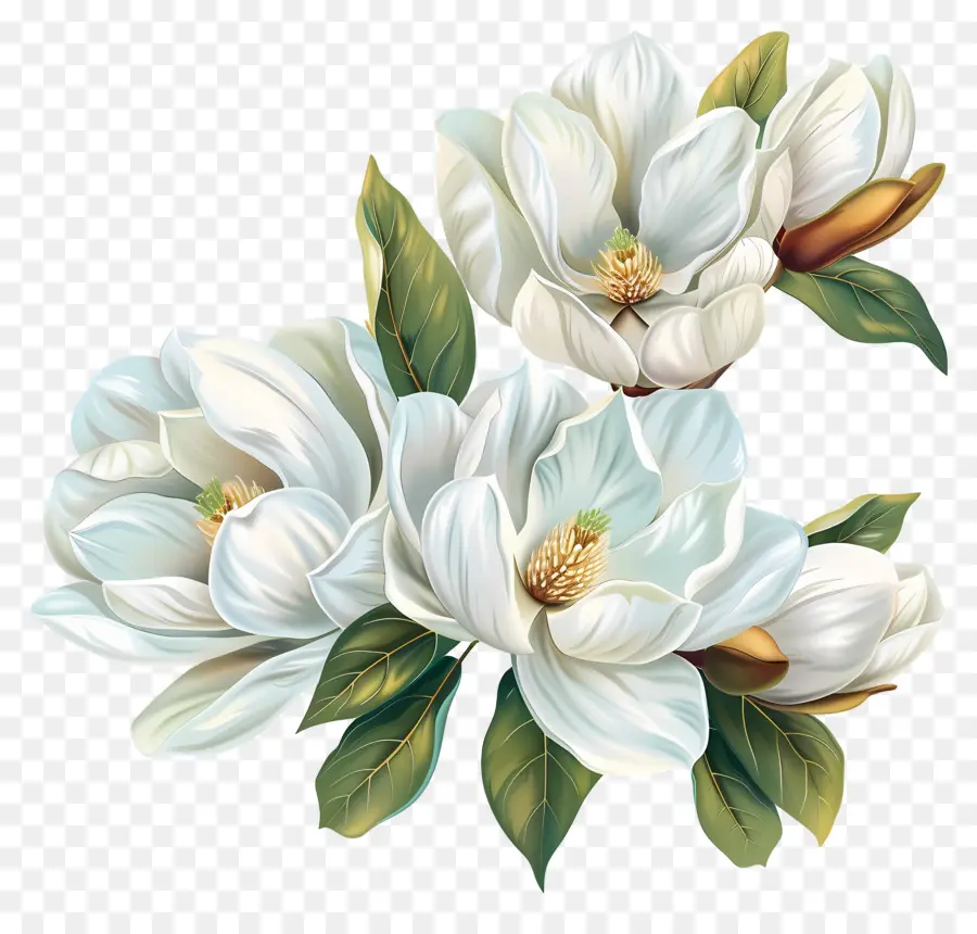 Flores De Magnolia Blanca，Flores Blancas PNG