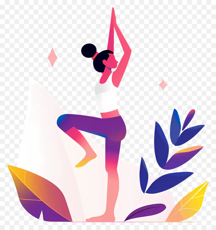 Chica Haciendo Yoga，Postura De Yoga PNG