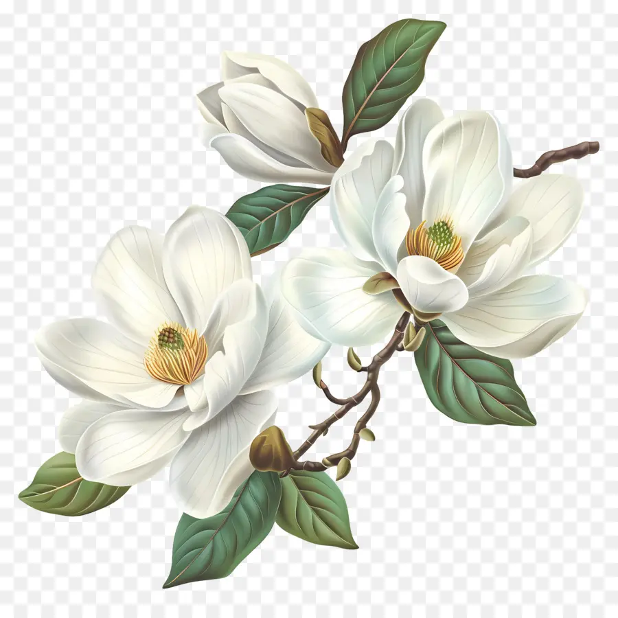 Flores De Magnolia Blanca，Flores Blancas PNG