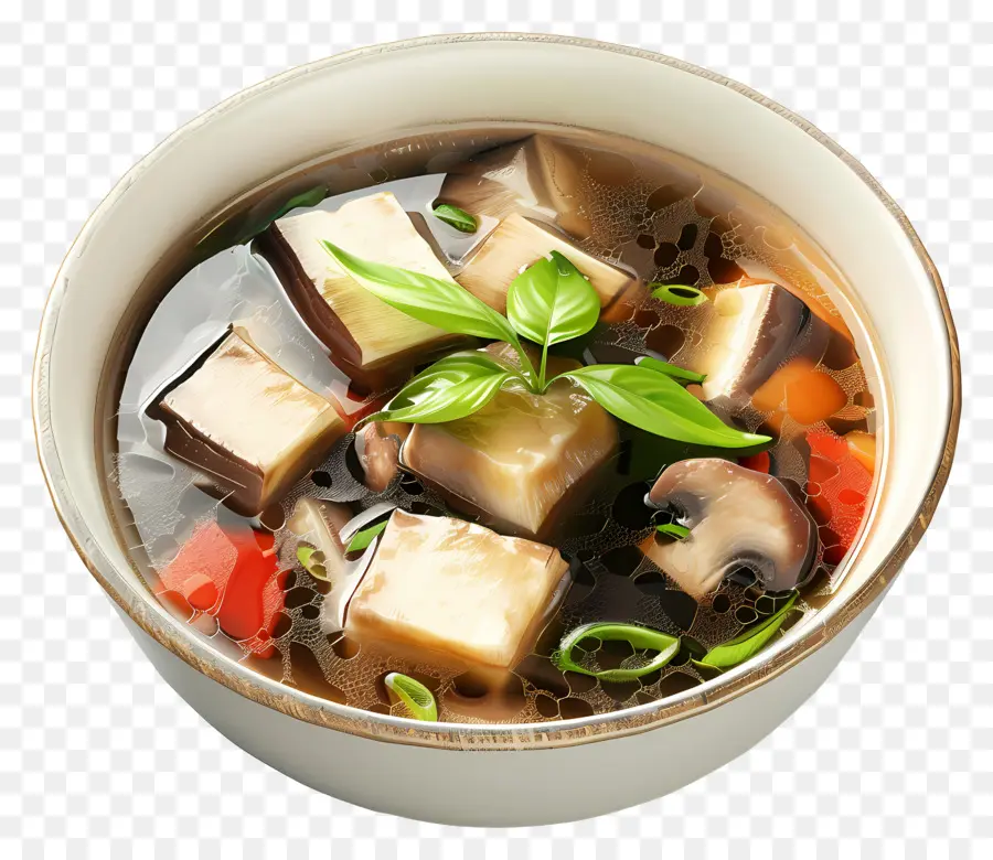 Sopa De Miso，Sopa De Tofu PNG