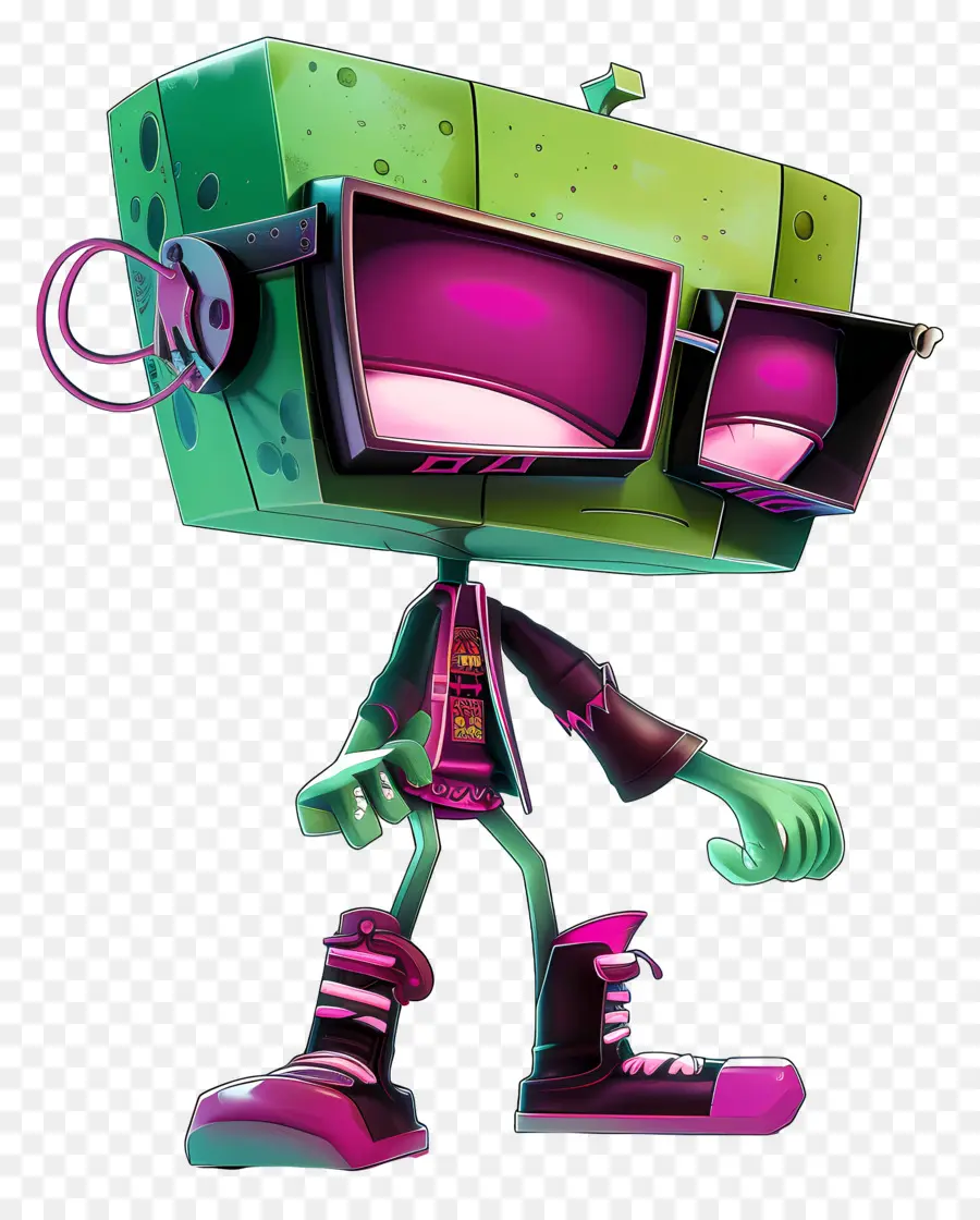 Invasor Zim，Robot Verde PNG