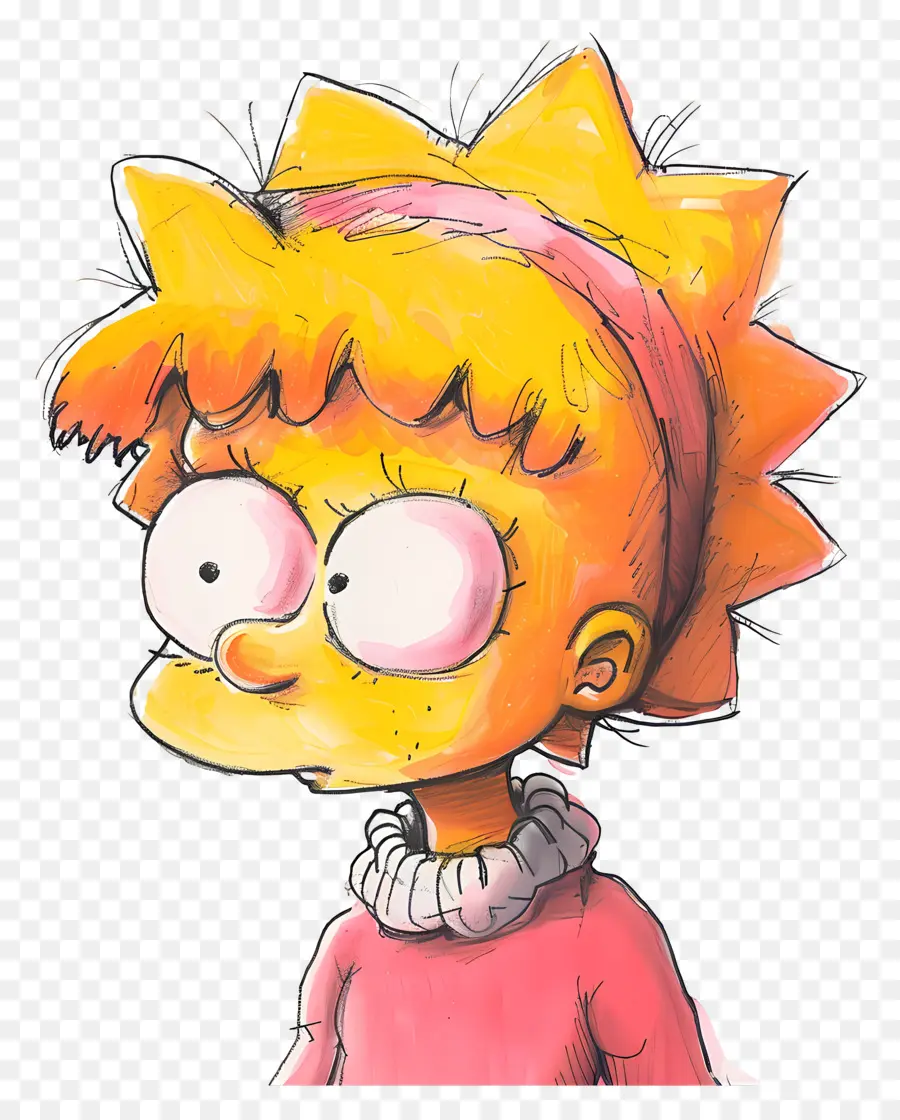 Maggie Simpson，Chica Amarilla De Dibujos Animados PNG