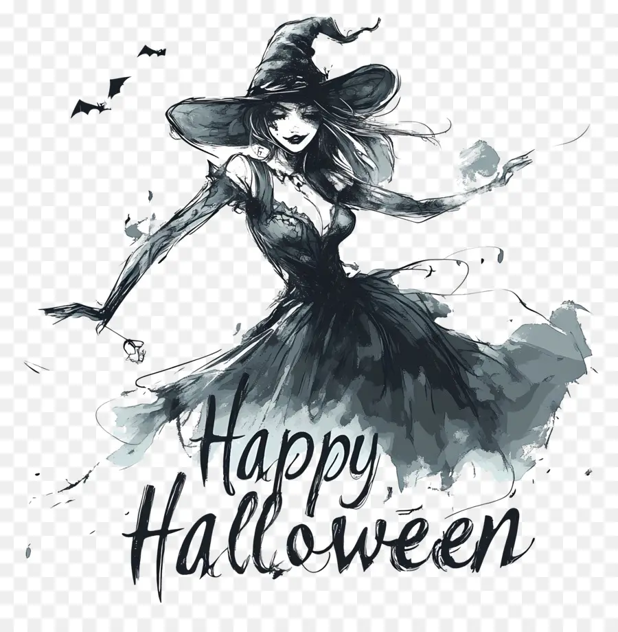 Feliz Halloween，Bruja De Halloween PNG