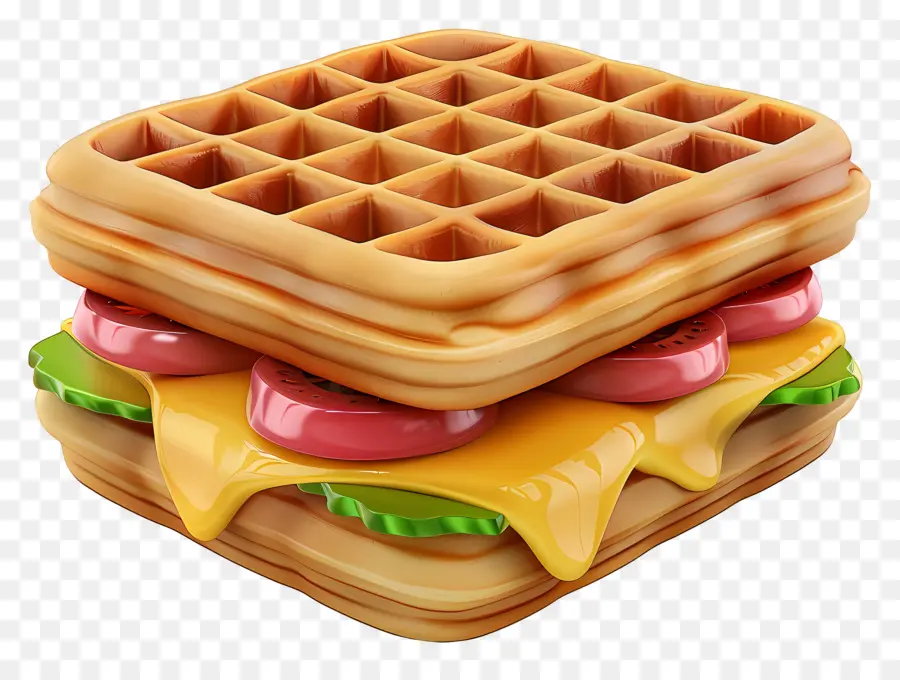 Sándwich De Gofres，Gofre PNG