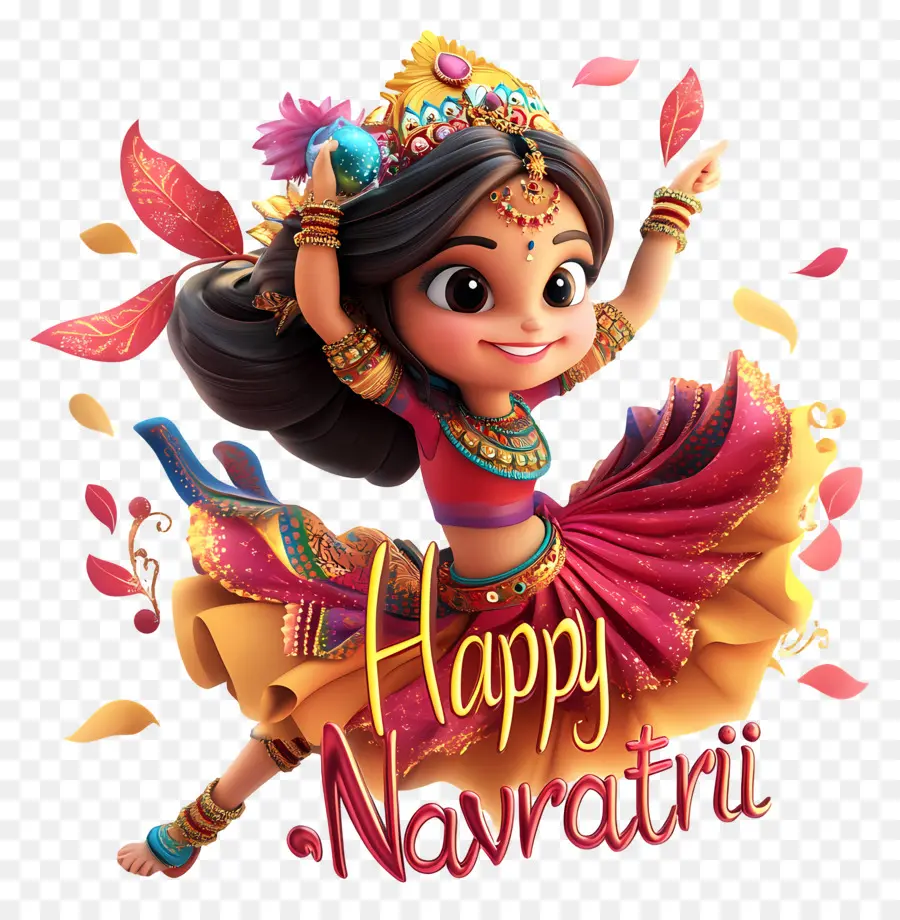 Feliz Navratri，Chica Navratri PNG